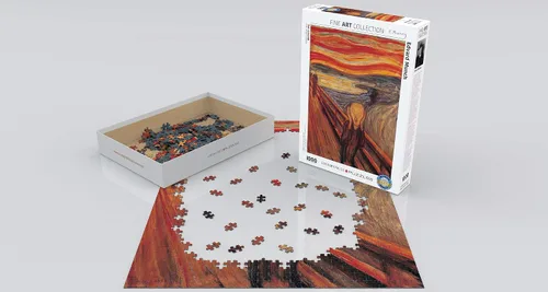 Vista 3 de EuroGraphics El grito de Edvard Munch Puzzle (1000 piezas), (Modelo: 6000-4489)