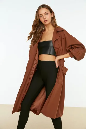 Vista 9 de Trendyol Women Oversize Double-Breasted Woven Trench Coat