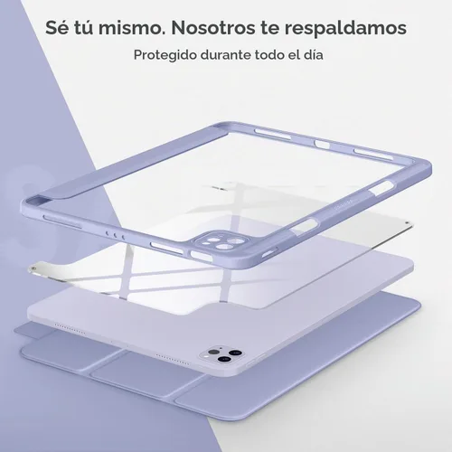Vista 4 de VIKESI Funda para iPad Pro de 11 pulgadas de 4ª/3ª/2ª/1ª generación, iPad Air de 11 pulgadas, 5ª y 4ª generación con parte trasera transparente Azul