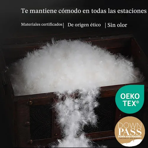 Vista 3 de Edredón de plumón tamaño Queen para todas las estaciones, edredón Blanco