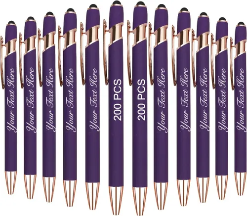 Vista 33 de 10 bolígrafos personalizados con nombre y texto para mujeres y hombres, bolígrafos personalizados con grabado gratis, regalos para negocios