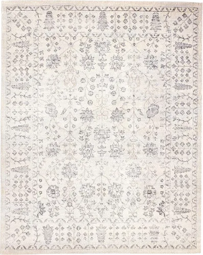 Vista 9 de nuLOOM Bessie - Alfombra tribal de 4 x 6 pies para sala de estar, dormitorio, comedor, cocina, gris/marfil