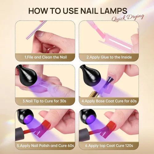 Vista 9 de AORAEM Lámpara de uñas LED UV, luz UV de secado rápido para uñas de gel, lámpara LED de curado de uñas con control de pie, luz de curado flash
