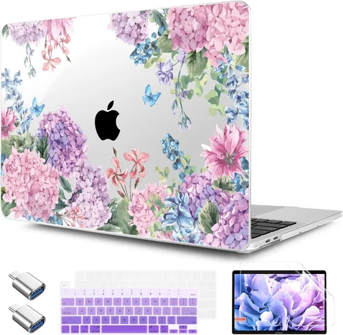 Vista 29 de TWOLSKOO Funda compatible con MacBook Pro de 13 pulgadas 2023-2016 A2338 M2/M1 A2251 A2289 A2159 A1989 A1706, cubierta rígida de plástico y funda