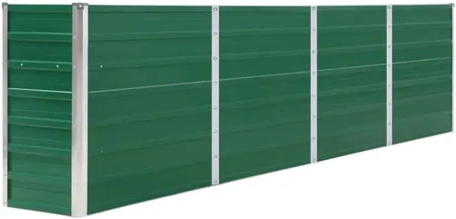 Vista 11 de Jardín elevado de acero galvanizado de 39.4 x 15.7 x 17.7 pulgadas, verde, cama de jardín elevada, macetas al aire libre para jardín de hierbas