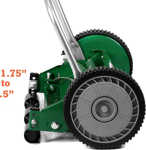 Vista 7 de Scotts Outdoor Power Tools 304-14S Cortacésped de carrete de empuje de 5 cuchillas de 14 pulgadas, verde