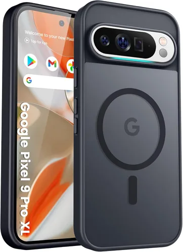 Vista 59 de Funda para teléfono Google Pixel 9 Pro XL, Compatible con Magnético, Protección contra Caídas de Grado Militar Translúcida Mate Resistente a Golpes