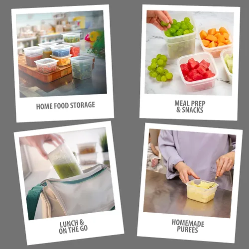 Vista 6 de Cambro - Recipientes de almacenamiento de alimentos con tapas, translúcidos (seguros para microondas y sin BPA), contenedor de almacenamiento