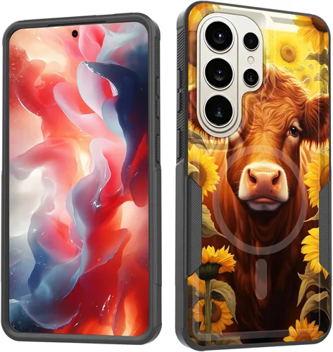 Vista 77 de Funda magnética para Galaxy A16 5G, [compatible con MagSafe] [protección contra caídas de grado militar] Funda resistente a prueba de golpes