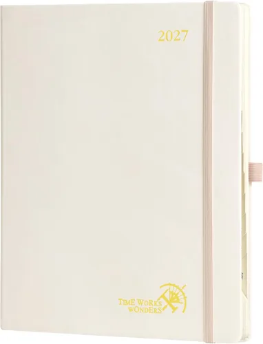 Vista 27 de POPRUN Agenda semanal y mensual 2027, libro de citas grande de 8.5 x 10.5 Verde oliva