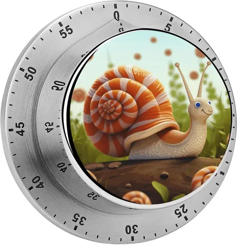 Vista 14 de Temporizadores mecánicos de cocina para cocinar, temporizador magnético de cuenta regresiva de 60 minutos con boca de animal, lindos temporizadores