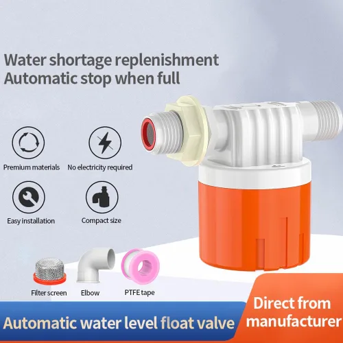 Vista 3 de Válvula de bola flotante para tanque de agua, bebedero automático con válvula flotante de control de nivel de agua Aqua Pulse para piscina