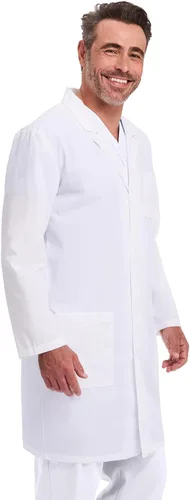 Vista 5 de Dickies 83403 - Abrigo de laboratorio unisex con cierre frontal de botón de 40 pulgadas para hombre y mujer, con 3 bolsillos, 83403