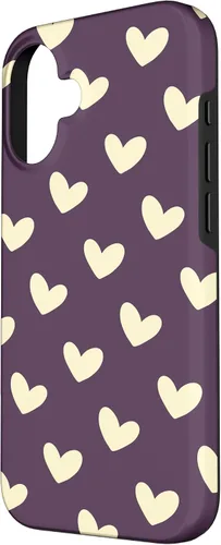 Vista 2 de Yellow Heart Pattern Minimalist Love Case for iPhone 16