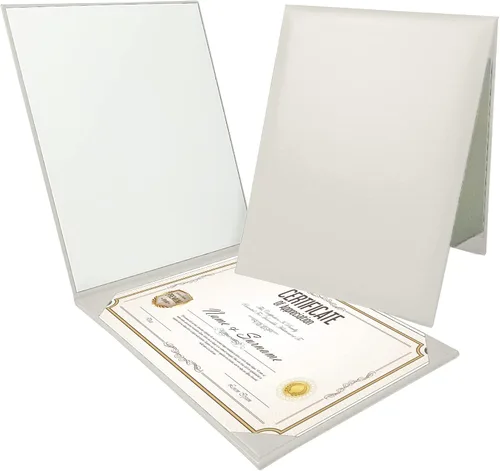 Vista 14 de Gradplaza Cubierta de diploma personalizada para graduación, documentos, soporte de diploma de certificado de cuero sintético liso