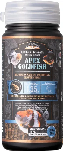 Vista 9 de Ultra Fresh Apex Goldfish Crisps Potenciadores de Color, Alimento para Peces Goldfish con Ingredientes Naturales Premium Potenciadores