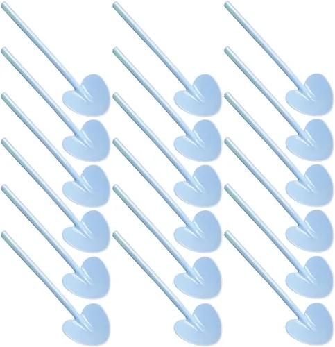 Vista 11 de 100 cucharas de plástico desechables de plástico resistente, cucharaditas pequeñas para degustar/servir, cucharas de postre para catering, fiestas