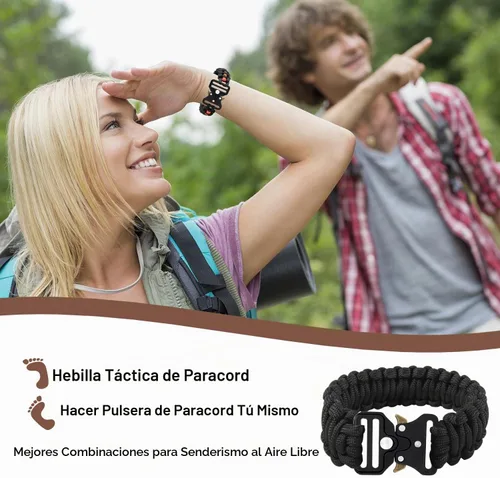 Vista 4 de Hebilla táctica de 3/4 pulgadas para pulseras de paracaídas, hebilla táctica de cuerda de paracaídas de metal para chaleco táctico, collar de perro