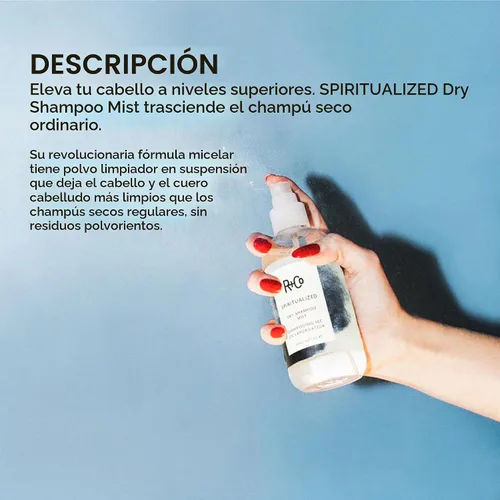 Vista 3 de R+Co SPIRITUALIZED Dry Shampoo Mist – Oil-Absorbing & Volumizing Spray, Refreshes Hair Between Washes, All Hair Types