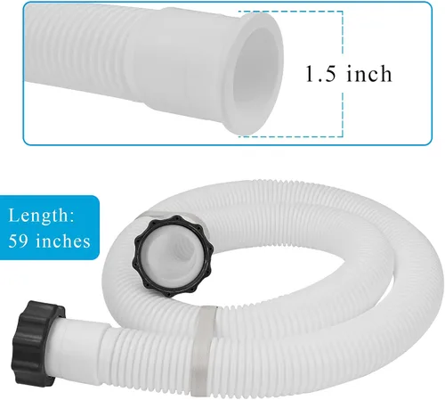 Vista 2 de Manguera de bomba de piscina de 1.5 pulgadas para bomba de filtro de arena Intex y sistema de agua salada, manguera de filtro de arena de piscina