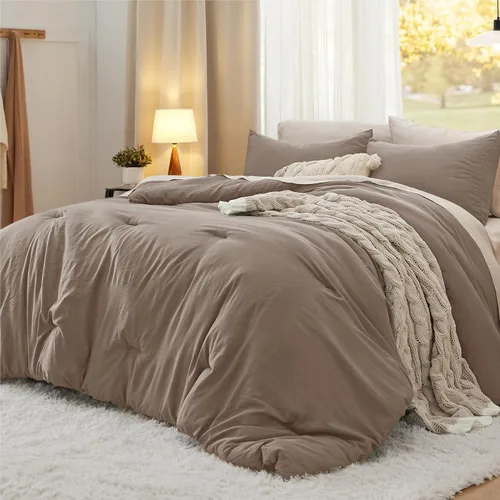 Vista 53 de Bedsure Juego edredón suave prelavado individual/individual XL, 365 días, cálido relleno alternativo GentleSoft™, 1 edredón ligero:68x88 pulgadas