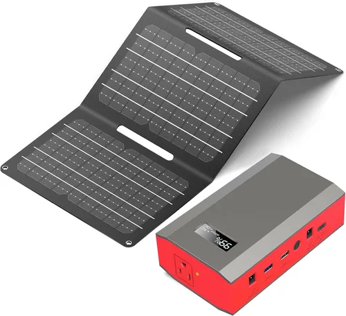 Vista 11 de Batería portátil ZeroKor con toma de corriente alterna, paquete de batería externa de 65W 110V 24000mAh, cargador portátil para laptop, fuente
