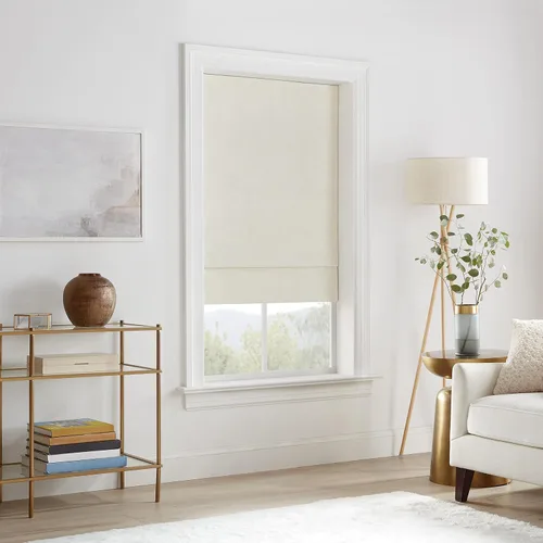 Vista 15 de Eclipse Drew - Persianas romanas para ventanas, sin cordones, 100 % opacas, 23 pulgadas de ancho x 64 pulgadas de largo, reducen el ruido, persianas