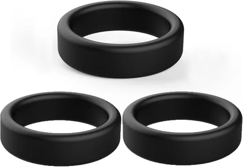 Vista 10 de Anillo de pene masculino, anillo para el pene eyaculación de retardo, escroto, anillos para hombre, juguete sexual de silicona para hombres