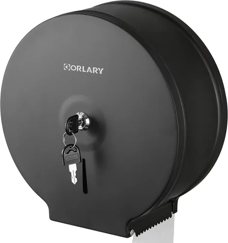 Vista 8 de Dispensador de papel higiénico gigante comercial con estante, soporte de rollo de acero inoxidable para montaje en pared, dispensadores de papel