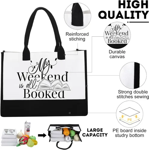 Vista 3 de Silkfly 3 juegos de regalos para amantes de los libros, bolsa de lona con temática de libros, de 20 onzas, vaso aislado de acero inoxidable