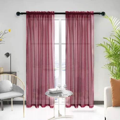 Vista 10 de Anjee Cortinas de estrellas para niñas, estilo recortado, 2 en 1, de doble Azul/Púrpura/Amarillo