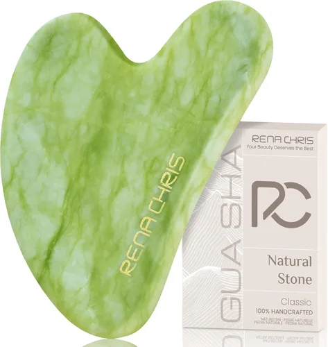 Vista 10 de Rena Chris Herramientas Gua Sha Faciales: Herramienta Guasha Natural de Obsidiana para Terapia de Acupuntura Facial, Masajador Facial para Esculpir