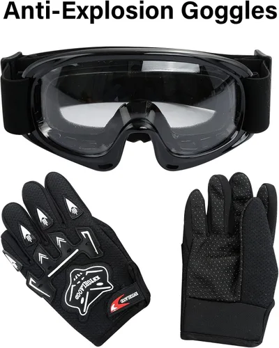 Vista 8 de TCT-MOTORPARTS - Casco para niños o jóvenes, modelo de calavera negra, aprobado por el DOT, para motocross, cuatrimoto, bicicleta de tierra