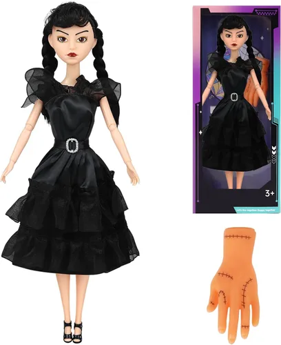 Vista 6 de Muñecas de moda de 11.5 pulgadas, vestido negro, muñecas de Navidad de Halloween, cumpleaños para fanáticos