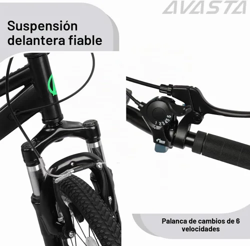 Vista 8 de AVASTA Bicicleta de montaña para niños grandes de 20 pulgadas de Govet Negro
