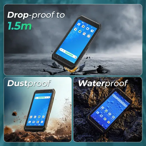 Vista 8 de SVANTTO Escáner de código de barras Android 13 con cargador de muelle, motor de escaneo de código de barras 1D/2D/QR, 4+64GB, Bluetooth 5.1, WiFi-6