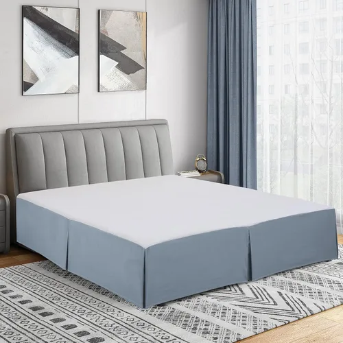 Vista 16 de Cathay Home Falda de cama plisada de microfibra de doble cepillado de fácil ajuste, ultra suave, resistente a la decoloración y a las arrugas