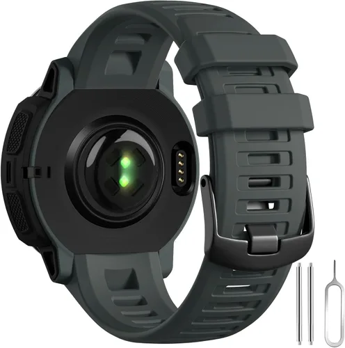 Vista 12 de GEAK Compatible con correas de reloj Garmin Instinct, correa de silicona suave de 22 mm para muñeca deportiva, reemplazo compatible con correa