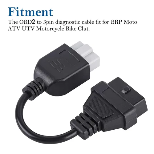 Vista 4 de 5Pin a 16 pin OBD2 OBDII adaptador de cable Herramientas de diagnóstico Cable OBD para Hon-da