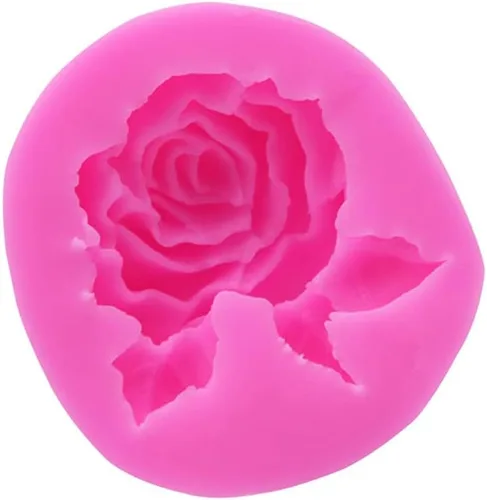 Vista 4 de Molde de jabón de silicona con forma de flor de rosa 3D, molde para pastel de chocolate, hecho a mano, decoración de fondant, fabricación de jabón