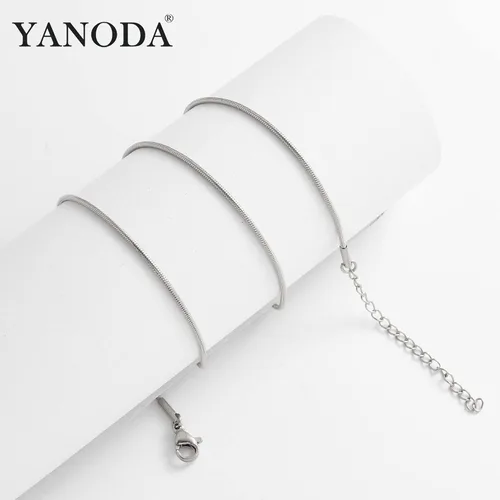 Vista 3 de YANODA Collar de espiga para mujer, collares de oro de 14 quilates para mujer, delicado collar de oro en capas para mujer, collar de cadena