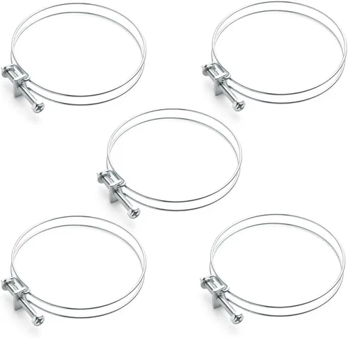 Vista 9 de POWERTEC Abrazadera de manguera de doble alambre de 2-1/2 pulgadas con perno, 10 abrazaderas de manguera ajustables para colector de polvo, manguera