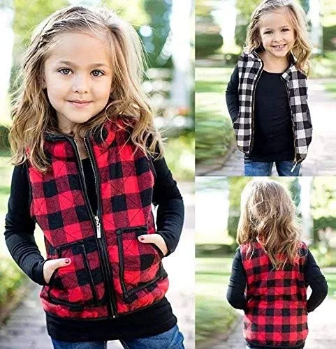 Vista 2 de Chaleco para bebé niña y niño, ropa de otoño e invierno, chaleco de sherpa, sin mangas, chaqueta para niños