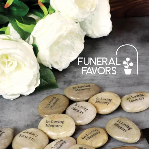 Vista 7 de 50 piedras conmemorativas - Rocas inspiradoras de río grabadas en memoria amorosa - Decoraciones de celebración de la vida - Recuerdos de Difuntos