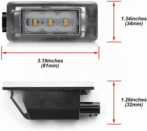 Vista 6 de Luces LED para matrícula compatibles con Ni-ssan Altima Versa Sentra Rogue 2019-2021, reemplazo de lámparas LED OEM Canbus sin errores, 6000 K