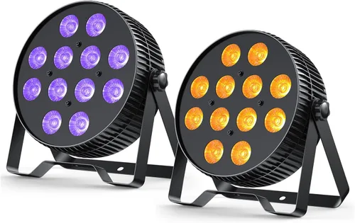 Vista 10 de Betopper Luz LED de escenario de 12 x 18 W, 6 en 1 RGBAL+UV DJ Par Lights-1