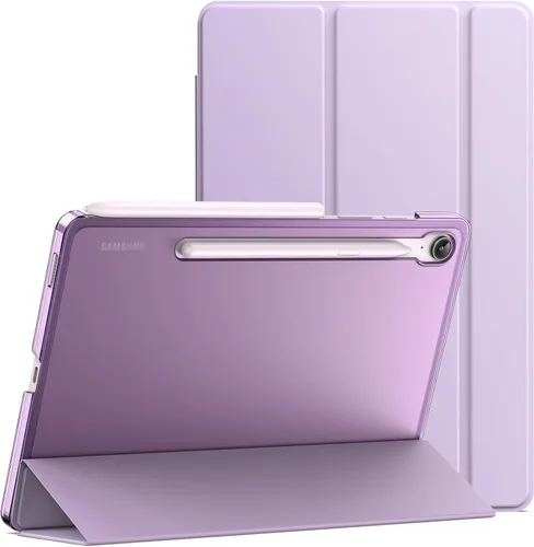 Vista 11 de JETech Funda para Samsung Galaxy Tab S10 Lite / S10 FE / S9 FE de 10.9 pulgadas, funda protectora delgada y translúcida con soporte trasero de tres