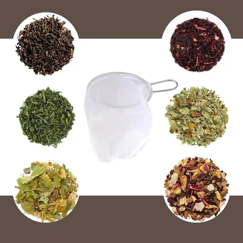 Vista 3 de Filtro de té paño reutilizable para té Café, té de hierbas filtro de té tailandés filtro para pico
