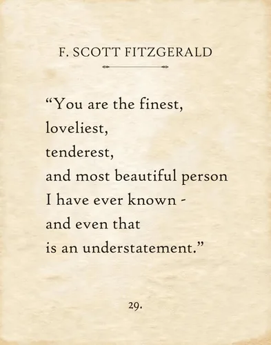 Vista 6 de F. Scott Fitzgerald - You Are The Finest - Impresión enmarcada de 11 x 14 pulgadas, elegante regalo de aniversario y boda, arte de pared literario