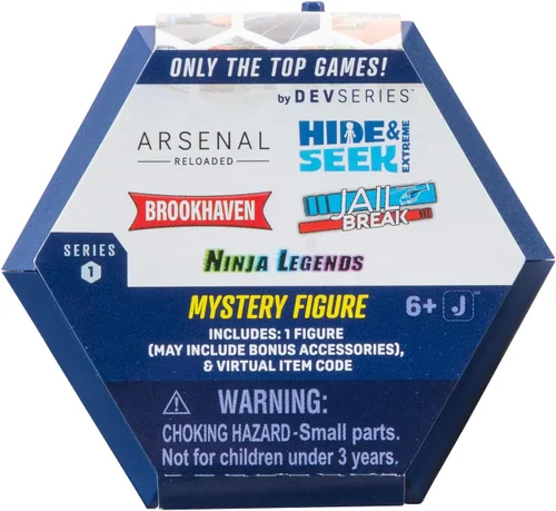 Vista 4 de DevSeries Paquete de 6 figuras misteriosas - Seis figuras de acción sorpresa de 2.75 pulgadas para mezclar y combinar, accesorios únicos y código
